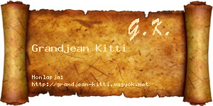 Grandjean Kitti névjegykártya
